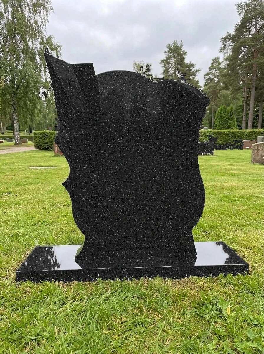 Våg i svart granit
